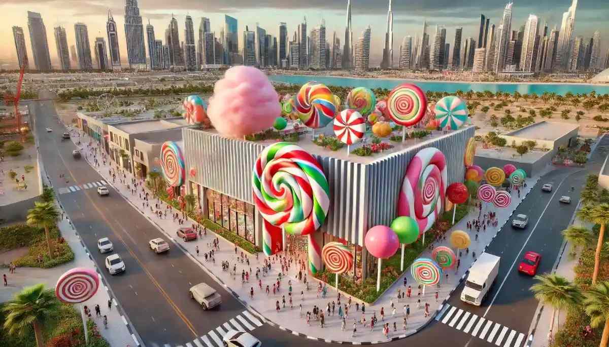 Bunte Gestaltung und Architektur
