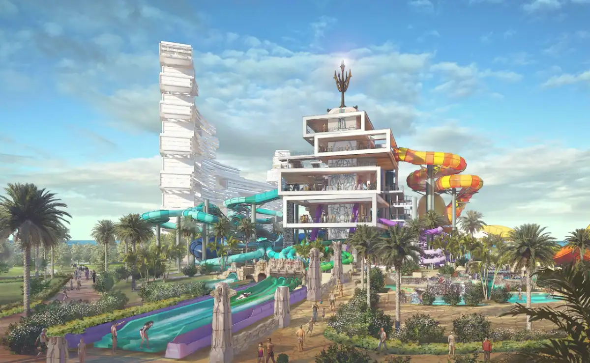 Aquarium der verlorenen Halle Atlantis Wasserpark Dubai